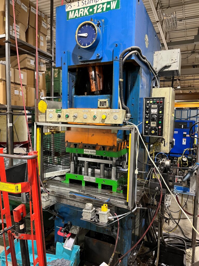 121 Tonne Mechanical Press with Feed Line