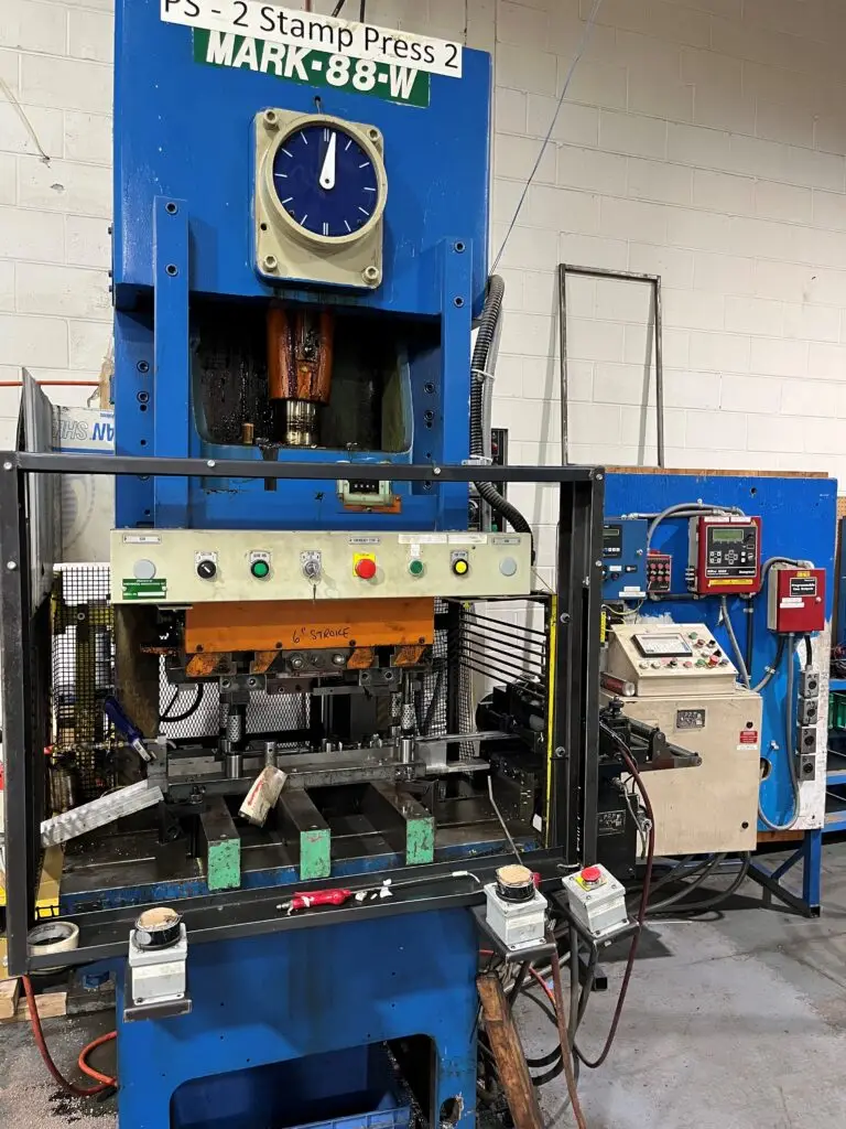 88 Tonne Mechanical Press with Feed Line